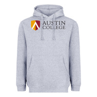 Heather Grey austin, college Heavyweight Hoodie - linhVisuals