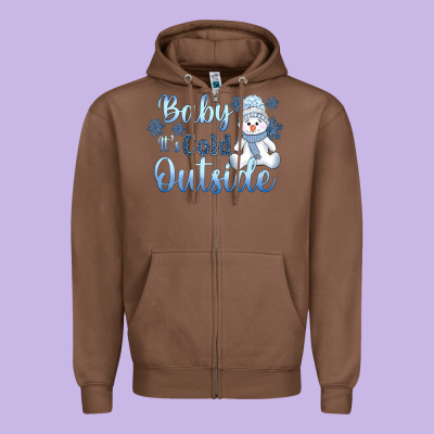 Baby It's Cold Outside Zipper Hoodie Designed By Adodesignshop