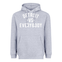 Heather Grey det roit vs everybody Heavyweight Hoodie - linhVisuals