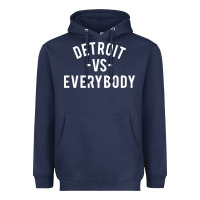 Navy det roit vs everybody Heavyweight Hoodie - linhVisuals