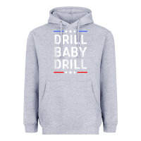 Heather Grey drill baby drill t shirt support usa energy independence t shirt Heavyweight Hoodie - linhVisuals