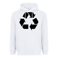 White Recycle Heavyweight Hoodie - linhVisuals