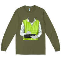 Army Green border collie engineer Long Sleeve Tee - RanaPortraitStore