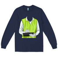 Navy border collie engineer Long Sleeve Tee - RanaPortraitStore