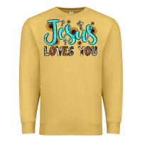 Antique Gold jesus loves you Premium Sweatshirt - JahusDesignShop