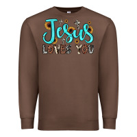 Chestnut jesus loves you Premium Sweatshirt - JahusDesignShop
