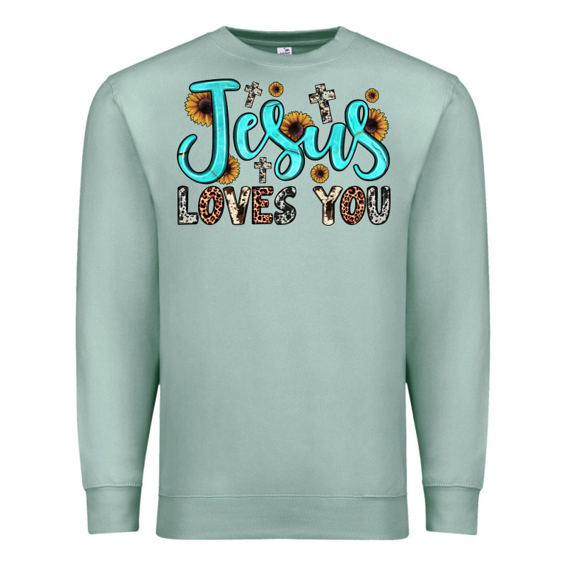 Jesus Loves You Premium Sweatshirt by JahusDesignShop | Teevron