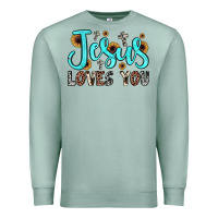 Seafoam jesus loves you Premium Sweatshirt - JahusDesignShop
