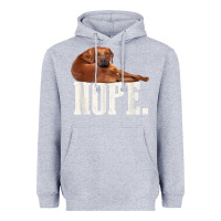 Heather Grey nope lazy rhodesian ridgeback t shirt dog lover gift tee Heavyweight Hoodie - linhVisuals