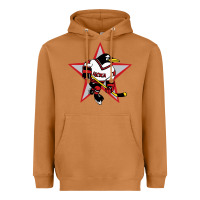 Meerkat Red Penguin 1990's Russian Heavyweight Hoodie - linhVisuals