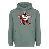 Sage Red Penguin 1990's Russian Heavyweight Hoodie - linhVisuals