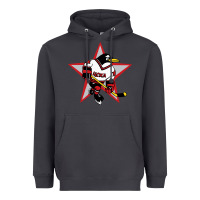 Smoke Red Penguin 1990's Russian Heavyweight Hoodie - linhVisuals