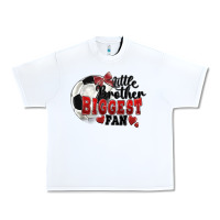 White little brother biggest fan soccer Urban Heavy Tee - FaDigitalArtStudio