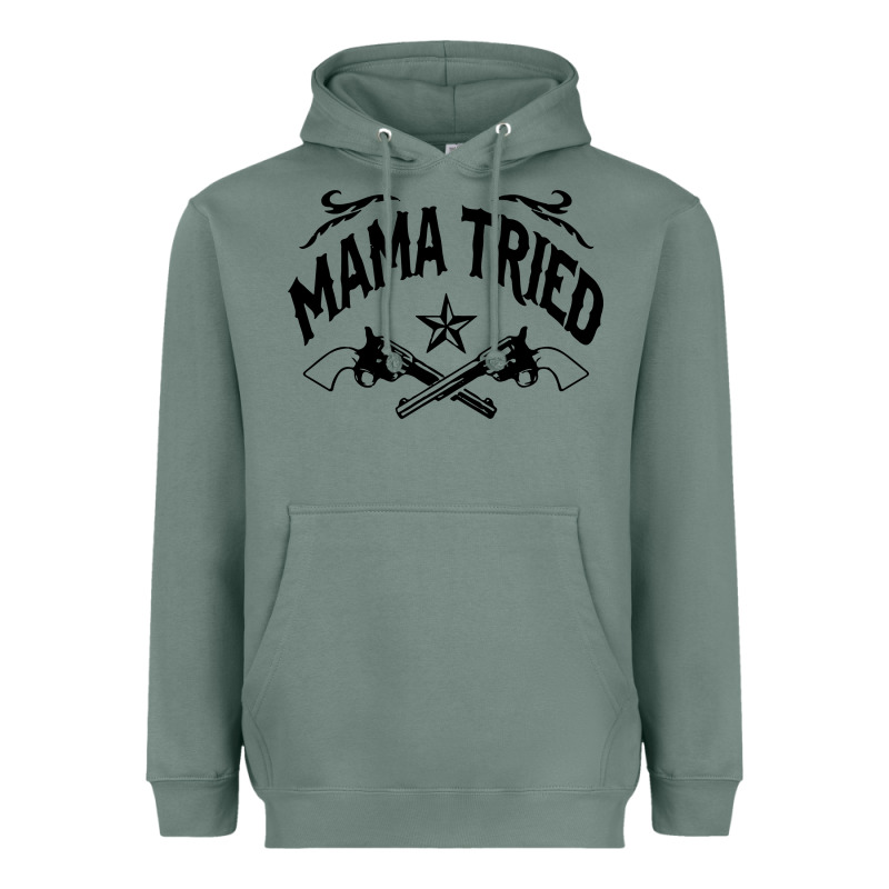 Mama Tried Guns Heavyweight Hoodie by linhVisuals | Teevron