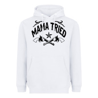 White mama tried guns Heavyweight Hoodie - linhVisuals
