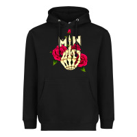 Black motionless in white Heavyweight Hoodie - linhVisuals