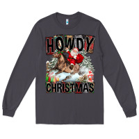 Smoke Howdy Christmas Rodeo Santa Long Sleeve Tee - FaDigitalArtStudio