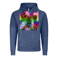 Vintage Denim neon safari seamless pattern 2 Vintage Hoodie - BundleAndBundleShop