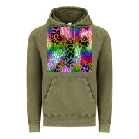 Vintage Olive neon safari seamless pattern 2 Vintage Hoodie - BundleAndBundleShop