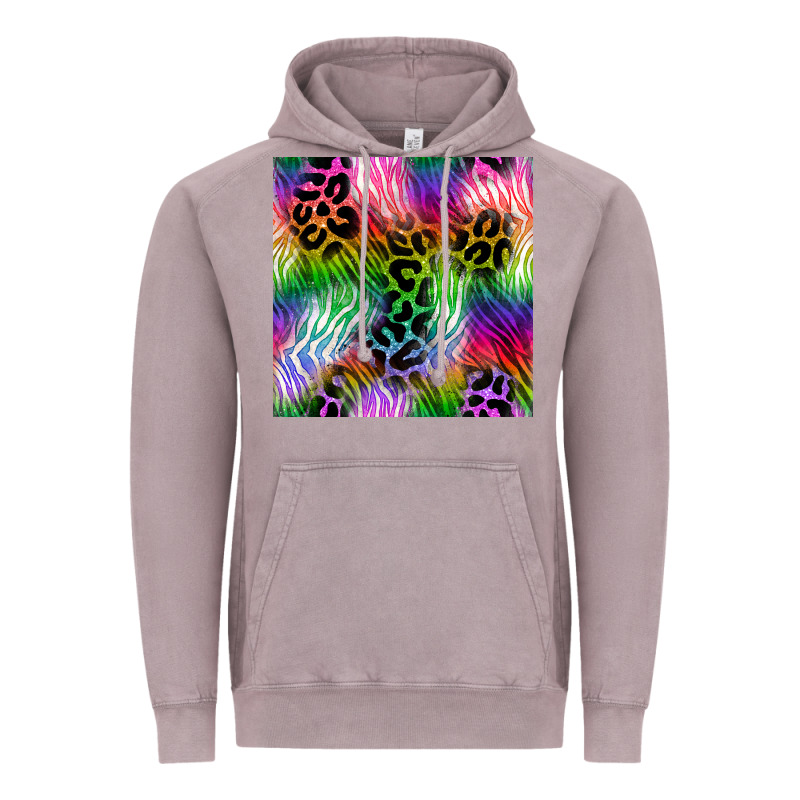 Neon Safari Seamless Pattern 2 Vintage Hoodie by BundleAndBundleShop | Teevron