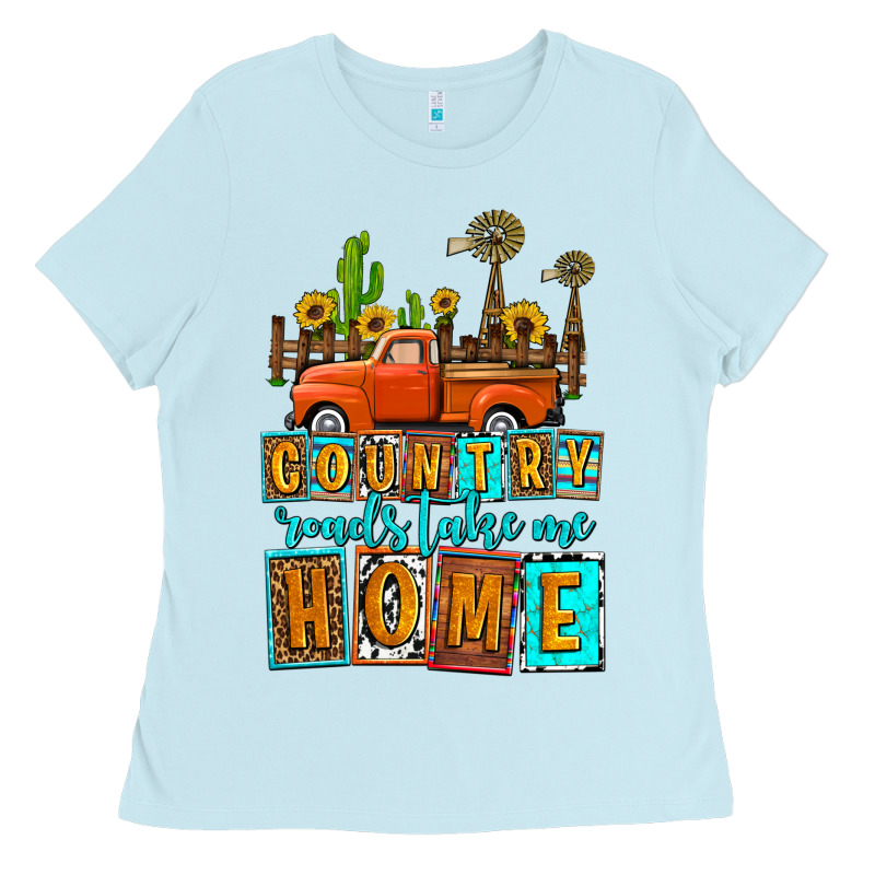 Country Roads Take Me Home Olivia Ladies Tee by OliviaCreatesArt | Teevron