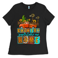 Black country roads take me home olivia Ladies Tee - OliviaCreatesArt