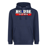 Navy American punk Heavyweight Hoodie - linhVisuals