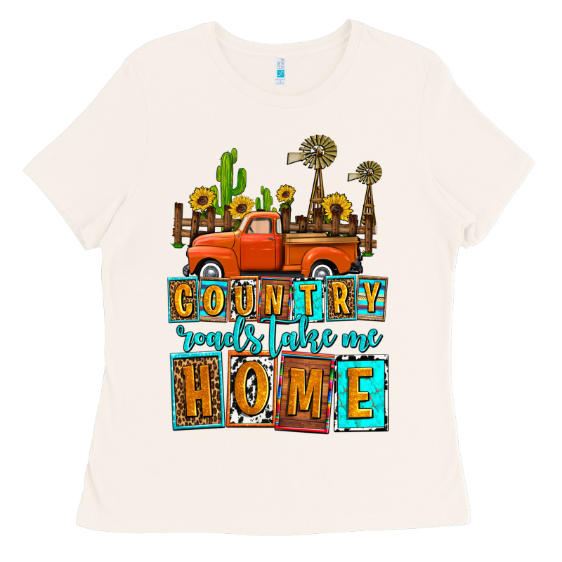 Country Roads Take Me Home Olivia Ladies Tee by OliviaCreatesArt | Teevron