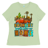 Matcha country roads take me home olivia Ladies Tee - OliviaCreatesArt