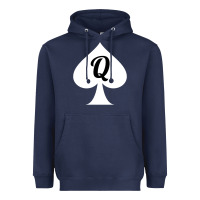 Navy queen of spades clothes for women   qos tee t shirt Heavyweight Hoodie - linhVisuals