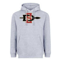 Heather Grey san diego state aztecs Heavyweight Hoodie - linhVisuals