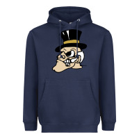 Navy wake forest demon deacons Heavyweight Hoodie - linhVisuals