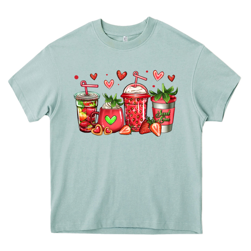 Strawberry Coffee Cups Heavy Core Tee by Jasminsmagicworld | Teevron