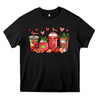Black strawberry coffee cups Heavy Core Tee - Jasminsmagicworld