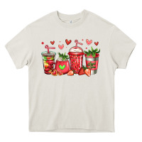 Cream strawberry coffee cups Heavy Core Tee - Jasminsmagicworld