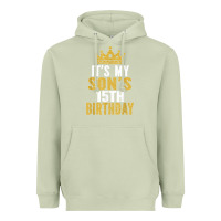 Matcha it's my son's 15th birthday 15 years old boy t shirt Heavyweight Hoodie - linhVisuals