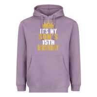 Lavender it's my son's 15th birthday 15 years old boy t shirt Heavyweight Hoodie - linhVisuals