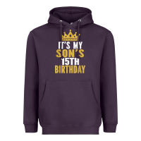 Plum it's my son's 15th birthday 15 years old boy t shirt Heavyweight Hoodie - linhVisuals