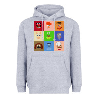 Heather Grey Muppets and Friends Heavyweight Hoodie - linhVisuals