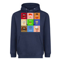 Navy Muppets and Friends Heavyweight Hoodie - linhVisuals