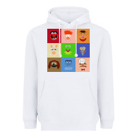 White Muppets and Friends Heavyweight Hoodie - linhVisuals