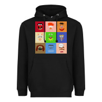 Black Muppets and Friends Heavyweight Hoodie - linhVisuals