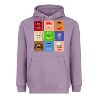 Lavender Muppets and Friends Heavyweight Hoodie - linhVisuals