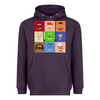 Plum Muppets and Friends Heavyweight Hoodie - linhVisuals