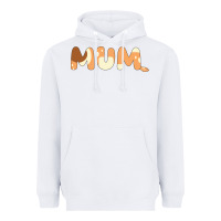 White Bluey Mum Heavyweight Hoodie - linhVisuals