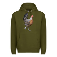 Army Green American Game Chicken Premium Hoodie - LillyAllenDesigns