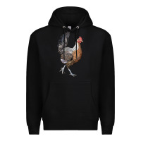 Black American Game Chicken Premium Hoodie - LillyAllenDesigns