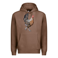 Chestnut American Game Chicken Premium Hoodie - LillyAllenDesigns