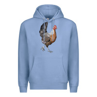 Colony Blue American Game Chicken Premium Hoodie - LillyAllenDesigns