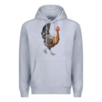 Heather Grey American Game Chicken Premium Hoodie - LillyAllenDesigns